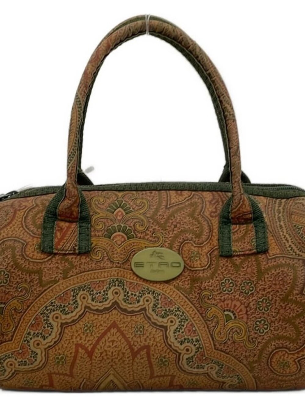ETRO Beige Red Green Nylon Handbag